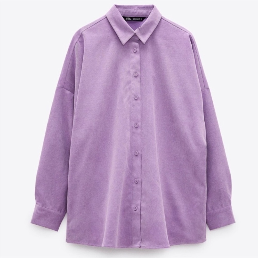 ZARA Corduroy Button Down Shirt (Shacket)